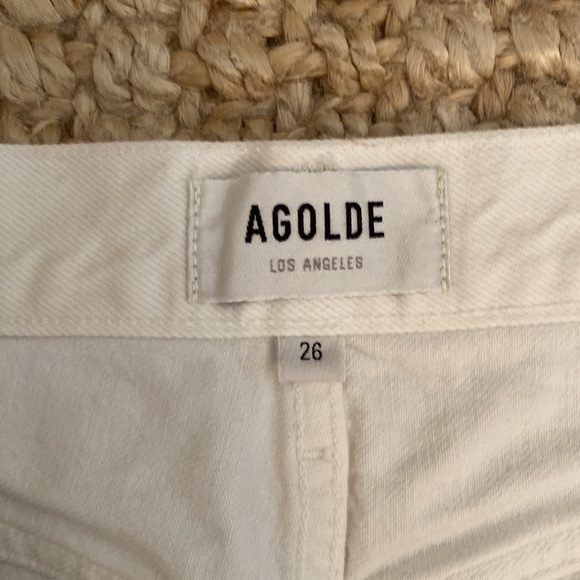 Agolde Riley Cropped White Jeans - 26 - Picture 5 of 5